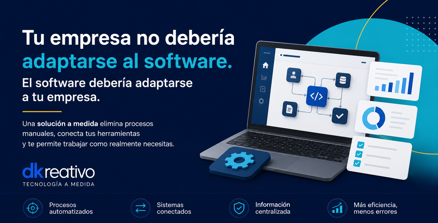 Software personalizado para empresas y automatización de procesos con Dkreativo